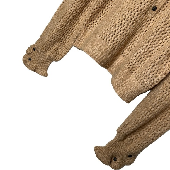 Free People Snowdrift Pullover In Camel Knit Sweater - Picture 10 of 17